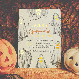 Folie Halloween Ghosts Spooktacular Birthday Party Uitnodiging