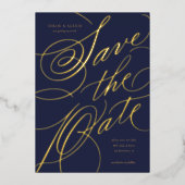 Folie Hand belettering Save the Date Kaart (Voorkant)