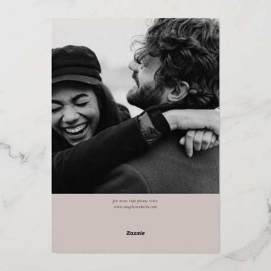 Folie Hand belettering Save the Date Kaart (Achterkant)