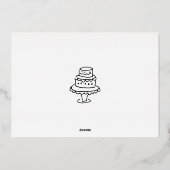 Folie Hand getrokken Doodle Details Trouwruimte Folie Uitnodiging (Achterkant)