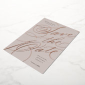 Folie Hand Lettering Save the Date Kaart (Gedraaid)