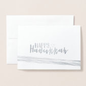 Folie Happy Hanukkah Abstracte fotokaart Folie Kaarten (Voorkant met envelop)