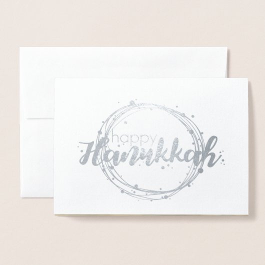 Folie Happy Hanukkah Snow Bubbles - Fotokaart Folie Kaarten (Voorkant met envelop)