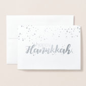 Folie Happy Hanukkah Snow Bubbles - Fotokaart Kaarten (Voorkant met envelop)
