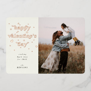 Folie Happy Valentijnsdag + hartfoto-kaart Feestdagenkaart