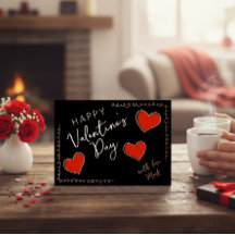 Folie Happy Valentine's Day aangepaste kaart met h