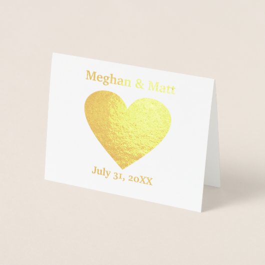 Folie Hart Save the Date Kaarten (Voorkant)