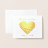 Folie Hart Save the Date Kaarten (Voorkant met envelop)