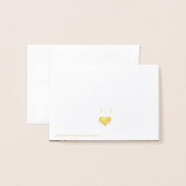 Folie Hart Trouwfoto Dank u kaart (Met envelop)