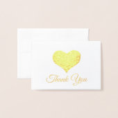 Folie Hart Trouwfoto Dank u kaart (Voorkant met envelop)