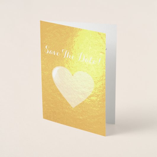 Folie Hart Verloving Foto Sla de datum op Folie Kaarten (Voorkant)