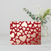 Folie Harten Valentijn Feestdagen Briefkaart (Staand Voorkant)