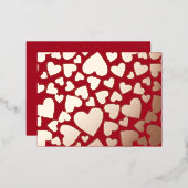 Folie Harten Valentijn Feestdagen Briefkaart (Voorkant / Achterkant)