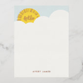 Folie Hello Sunshine Kid's Stationery Notitiekaart (Voorkant)
