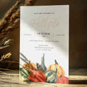 Folie Herfst Fete Herfstfeest Kleurrijke Pompoenen Uitnodiging