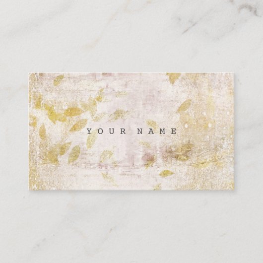 Folie herfst Herfst Grungy Gold Cement Verspreid Visitekaartje (Voorkant)