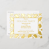 Folie Holly ingelijste feestdag Briefkaart uitnodi (Voorkant / Achterkant)