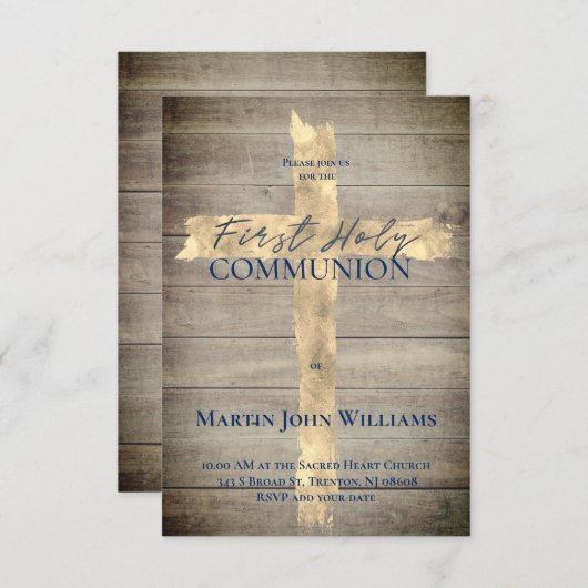 Folie hout Eerste Gemeenschap Kaart (Voorkant / Achterkant)