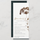 FOLIE HYDRANGEA FLORAL VRIJGEZELLENFEEST KAART (Voorkant / Achterkant)