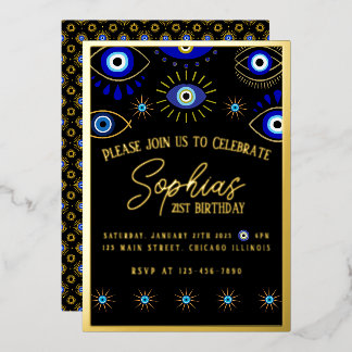 Folie Invitation - Evil Eye Feestdagenkaart