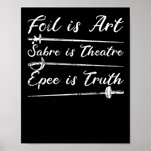 Folie is kunst Saber is theater Europa is waarheid Poster (Voorkant)