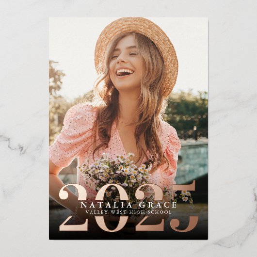 Folie jaar | Aankondiging Afstuderen verticale fot (Voorkant)