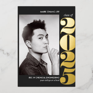 FOLIE JAAR   COLLEGE UNIVERSITY FOTO-AFSTUDEREN FOLIE UITNODIGING