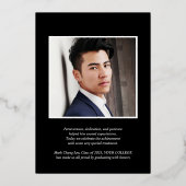 FOLIE JAAR | COLLEGE UNIVERSITY FOTO-AFSTUDEREN UITNODIGING (Achterkant)