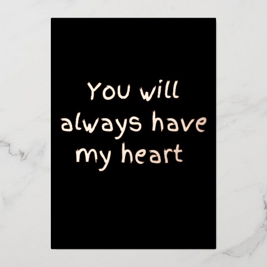 Folie, je hebt altijd mijn hart folie feestdagenkaart (Voorkant)