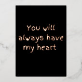 Folie je zal altijd mijn hart hebben folie feestdagenkaart (Voorkant)