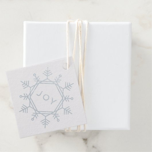 Folie Joy Snowflake Holiday Gift Label (Met doos)