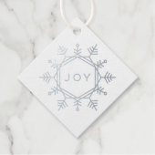 Folie Joy Snowflake Holiday Gift Label (Voorkant)
