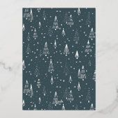 Folie Joyful Brushed Script Family Holiday Folie Feestdagenkaart (Achterkant)