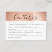 Folie Kaarsenzorg delen de Kaart Liefde invoegen Contactkaartje (Voorkant)