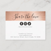 Folie Kaarsenzorg delen de Kaart Liefde invoegen Contactkaartje (Achterkant)