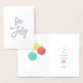 Folie Kaart met dunne kerstballen (Display)