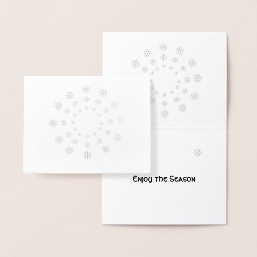 Folie Kaart - Sneeuwvlokken in concentrische cirke (Display)