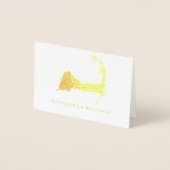 Folie kaart van Cape Cod | Bruiloft (Voorkant)