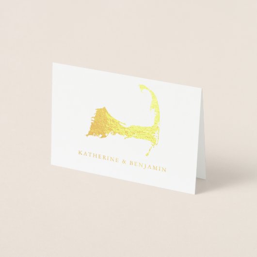 Folie kaart van Cape Cod | Bruiloft (Voorkant)