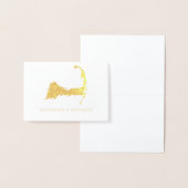 Folie kaart van Cape Cod | Bruiloft (Display)