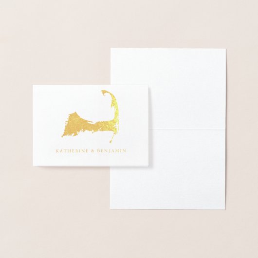Folie kaart van Cape Cod | Bruiloft (Display)
