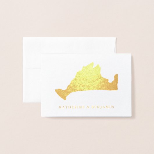 Folie Kaart van Marthas Vineyard met Namen (Voorkant met envelop)