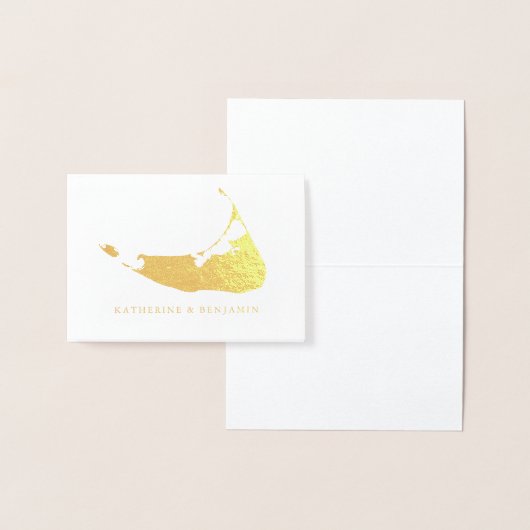 Folie kaart van Nantucket | Bruiloft (Display)