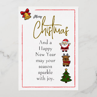 Folie Kerst Holiday Kaart