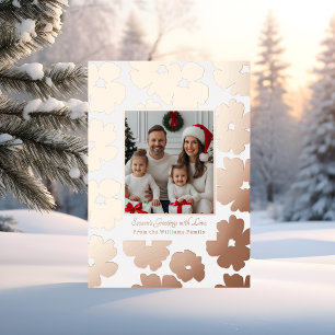 Folie Kerst Kaart Sjabloon Foto's Moderne Bloemen