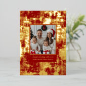 Folie Kerst Kaart Sjabloon Foto's Rustieke Textuur (Staand Voorkant)