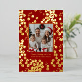 Folie Kerst Kaarten Sjablonen 2 Foto's Bloemenrood (Staand Voorkant)