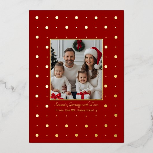 Folie Kerst Kaarten Sjablonen Familie 2 Foto's (Voorkant)