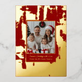 Folie Kerst Kaarten Sjabloon 2 Foto Abstract Rood (Voorkant)