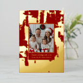 Folie Kerst Kaarten Sjabloon 2 Foto Abstract Rood (Staand Voorkant)